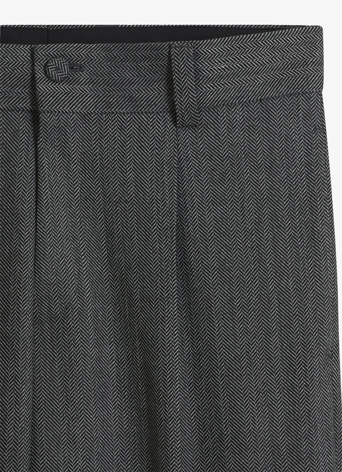 HUGO Straight fit pantalon met structuur - detail 3 donkergrijs