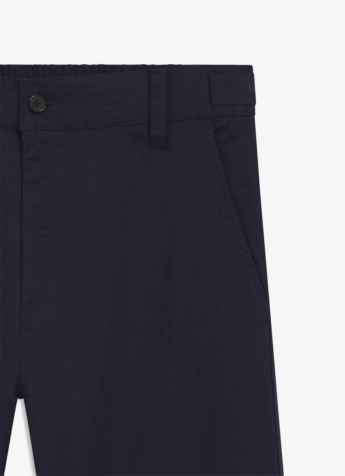 HUGO Straight leg chino in katoenblend - detail 4 donkerblauw