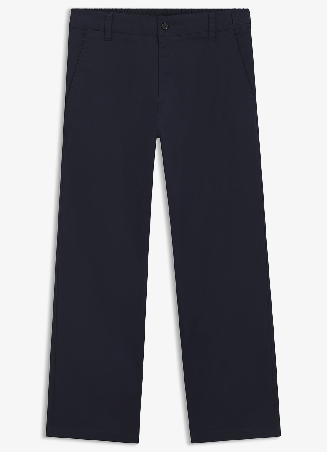 HUGO Straight leg chino in katoenblend - voorkant 5 donkerblauw