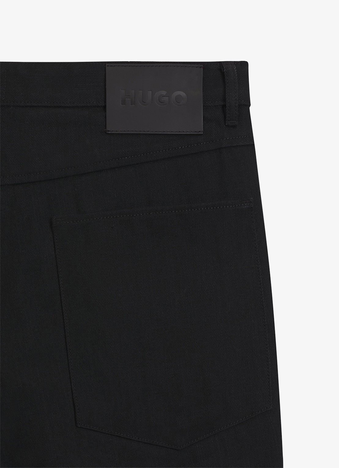 HUGO Straight leg jeans met steekzakken - detail 6 zwart