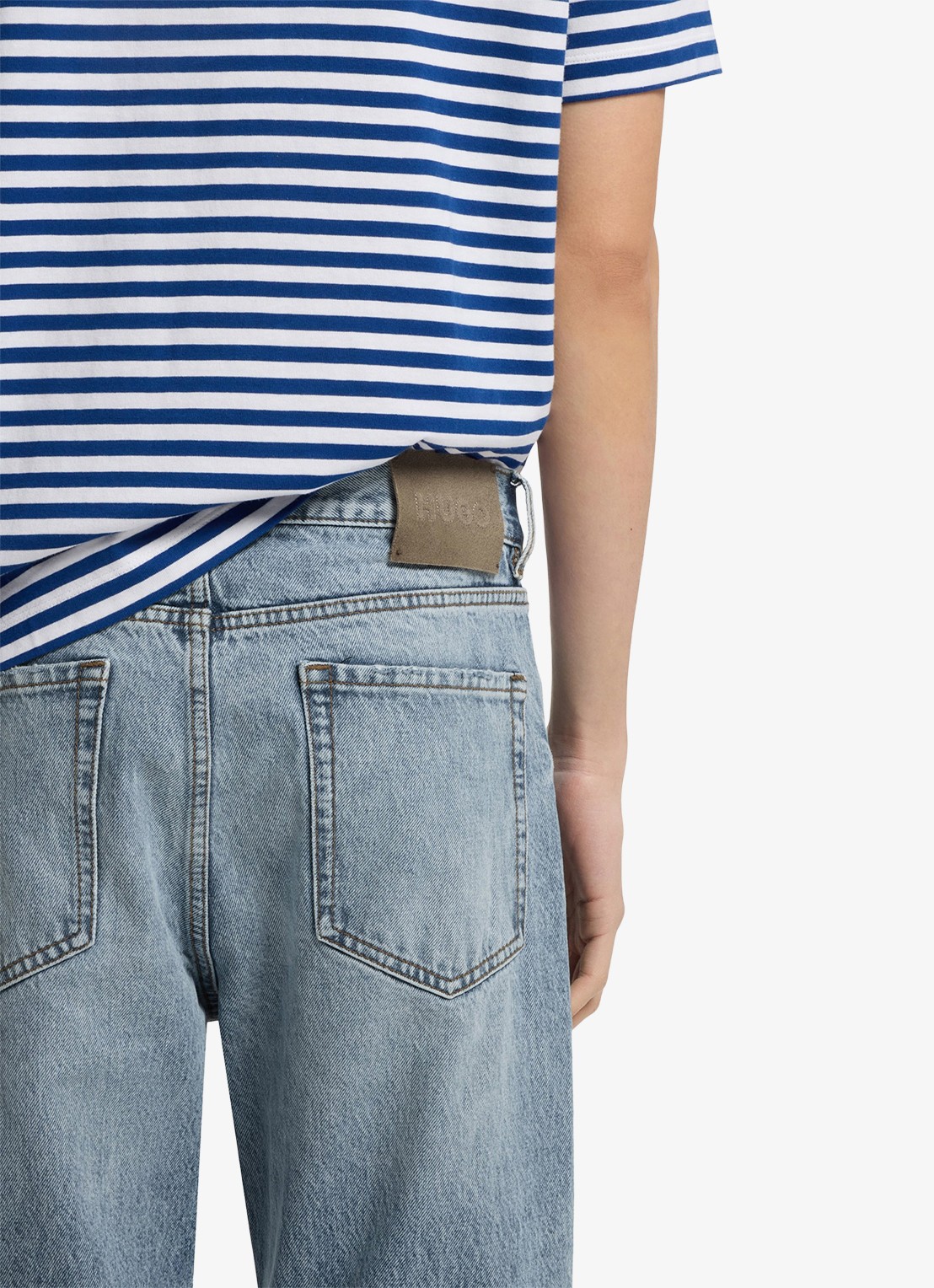 HUGO Straight leg jeans met steekzakken - detail 2 denim