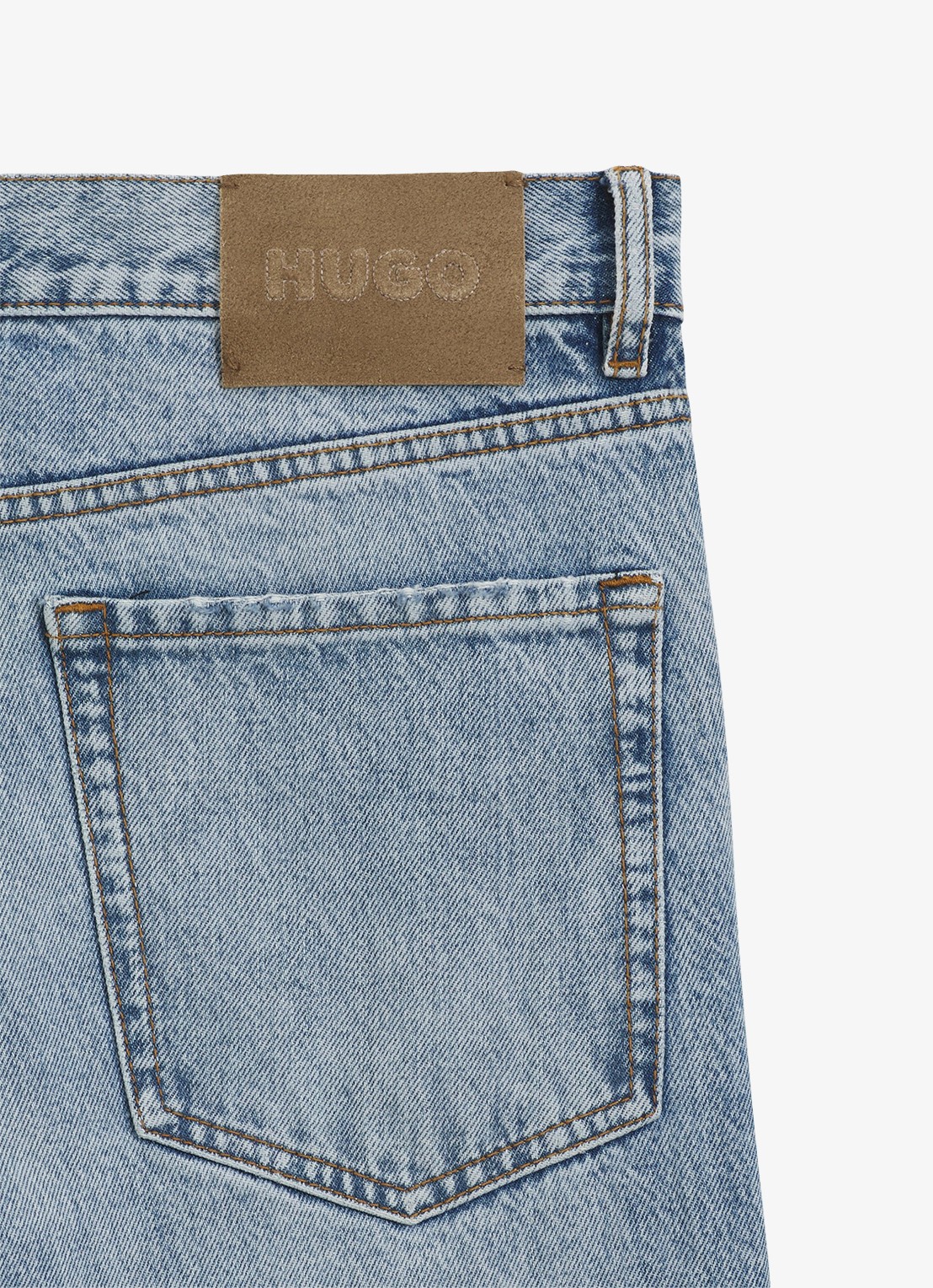 HUGO Straight leg jeans met steekzakken - detail 3 denim