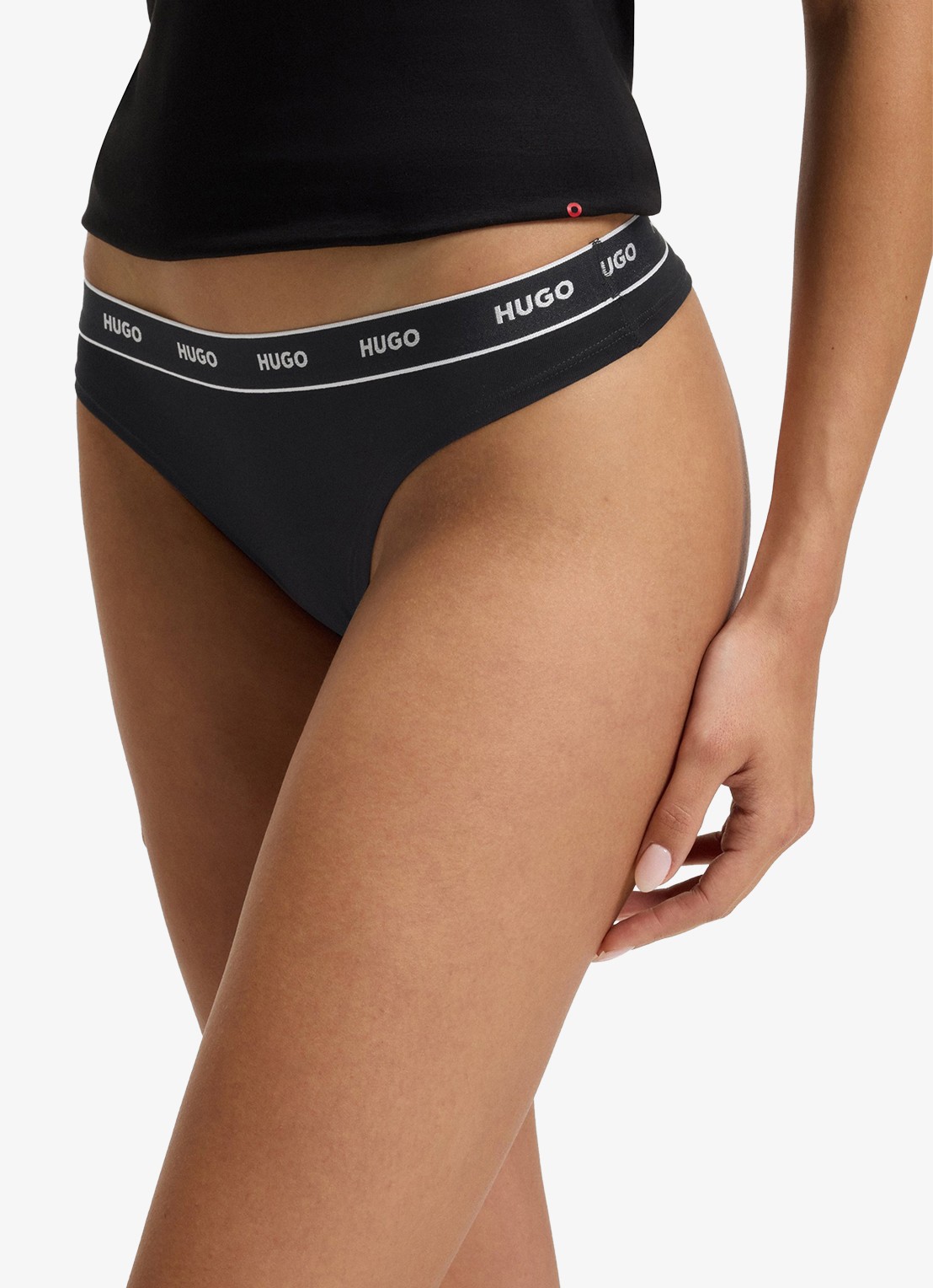HUGO String met logoband in 3-pack - detail 2 zwart