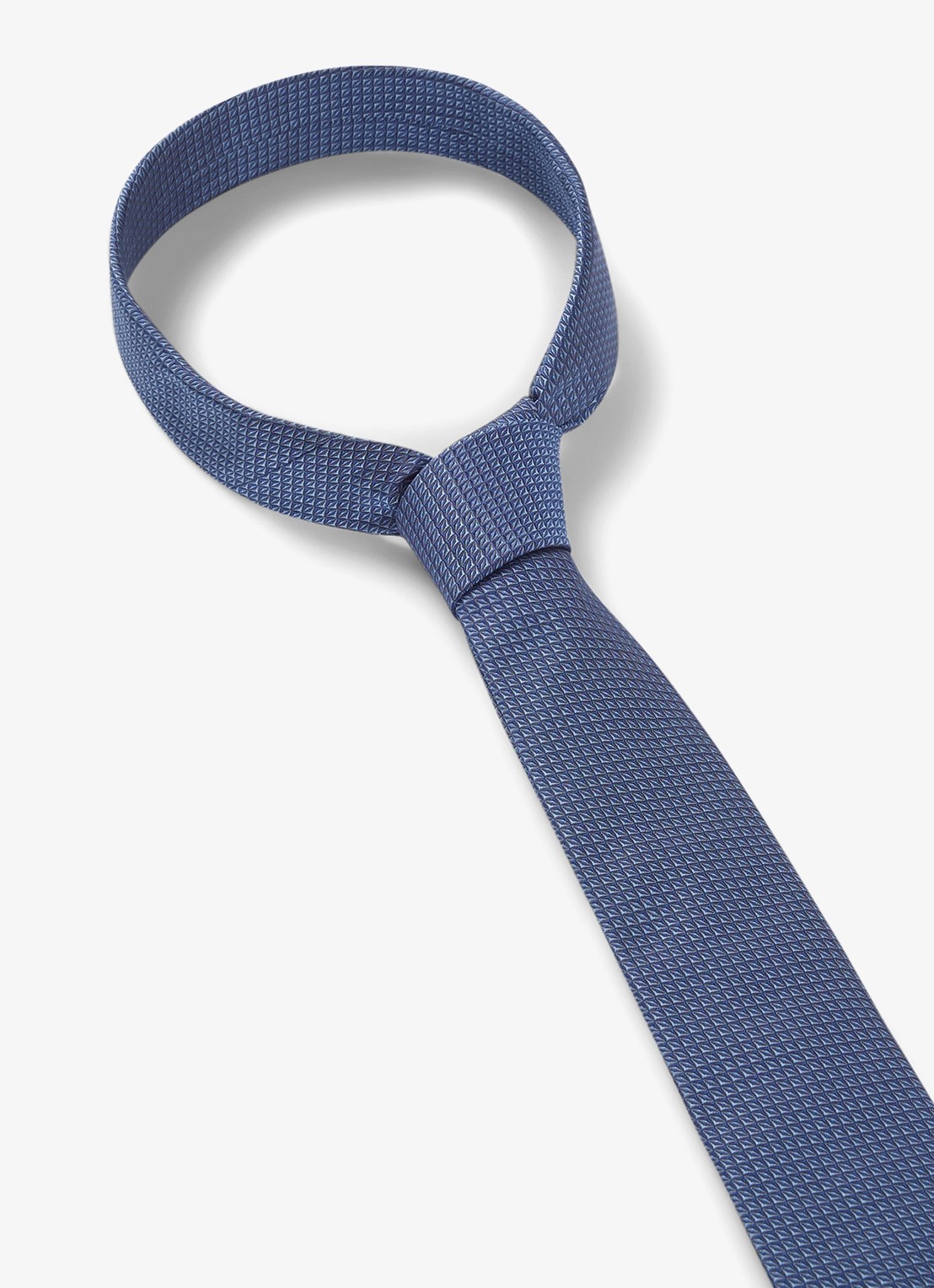 HUGO Stropdas van zijde - detail 5 navy-413 / blauw