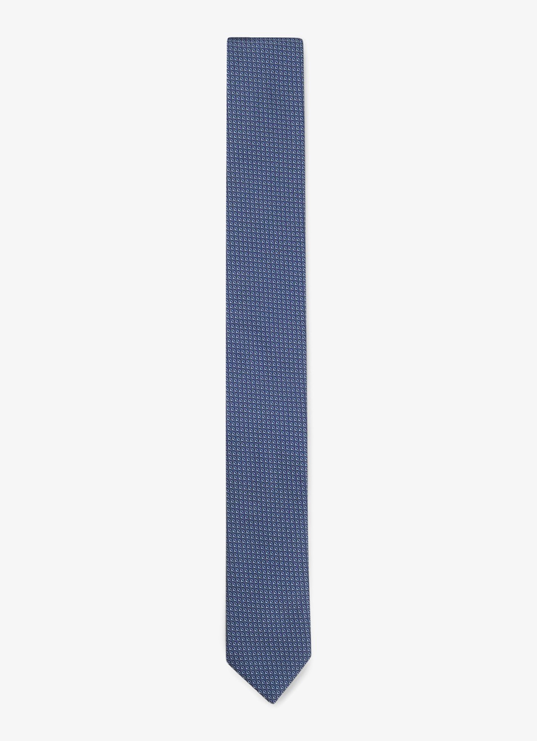 HUGO Stropdas van zijde - voorkant navy-413 / blauw