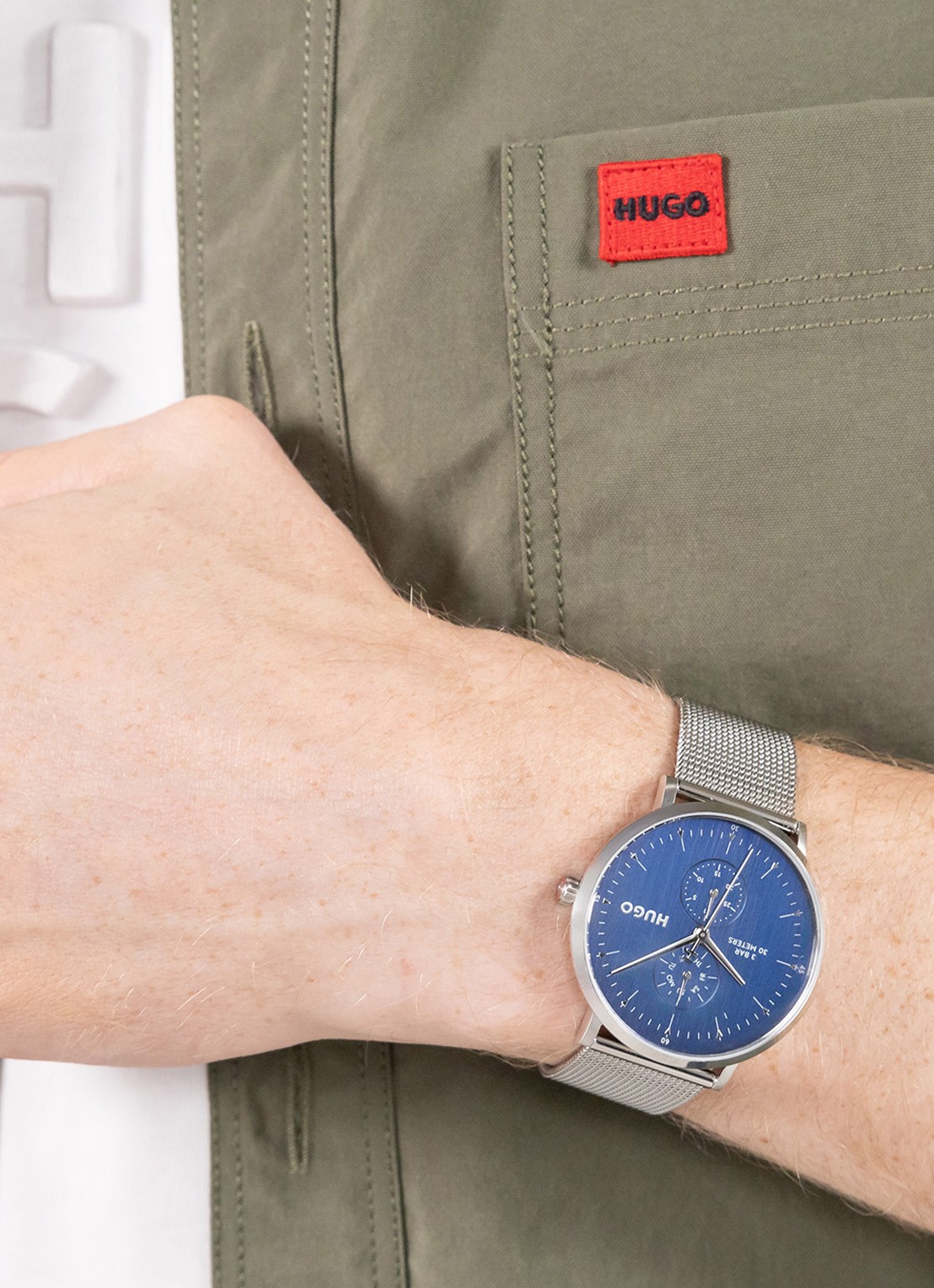 HUGO #STYLE horloge HU1530457 - voorkant 2 zilver
