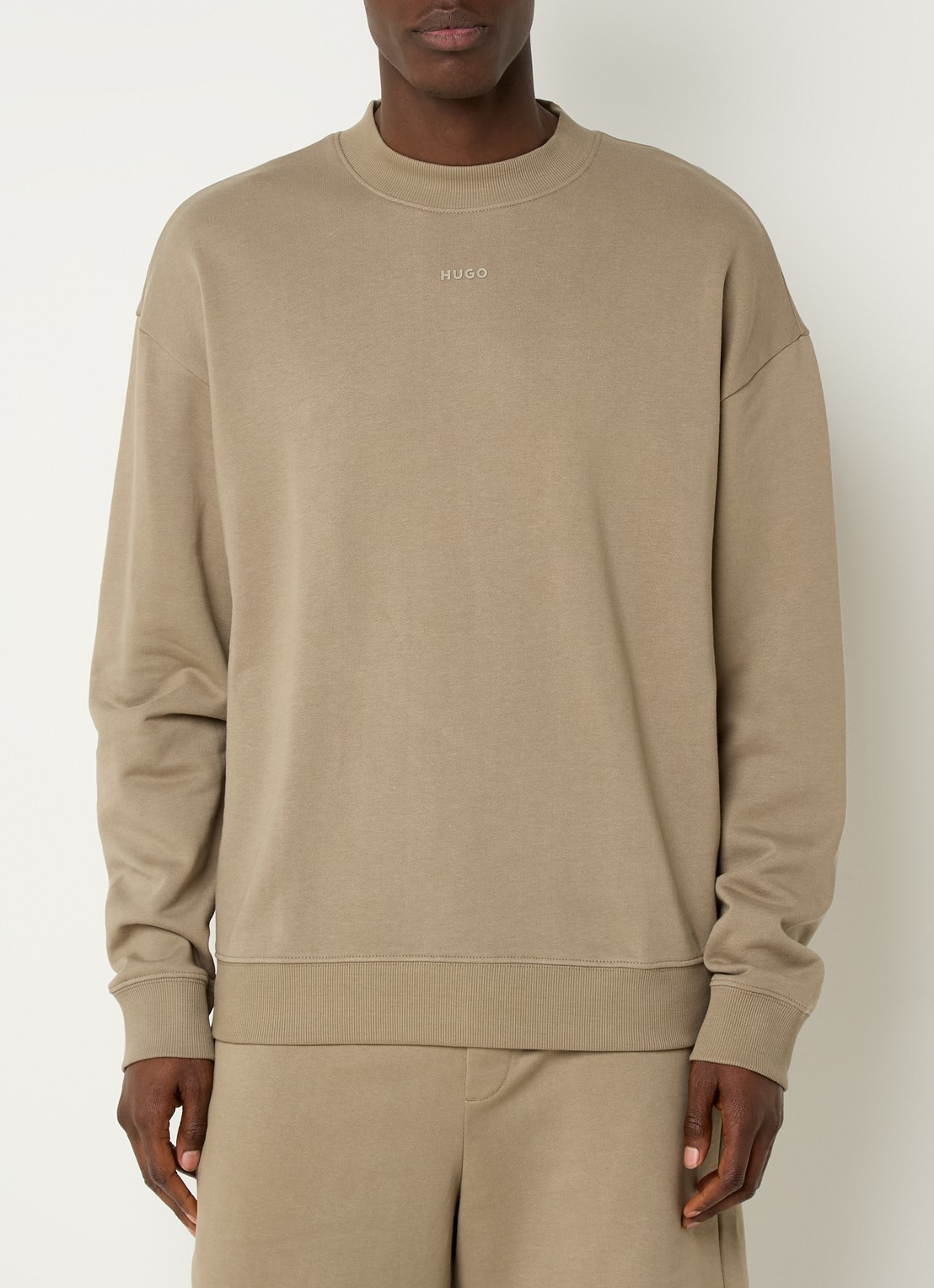 HUGO Sweater met logo - detail 4 medium brown-219 / bruin