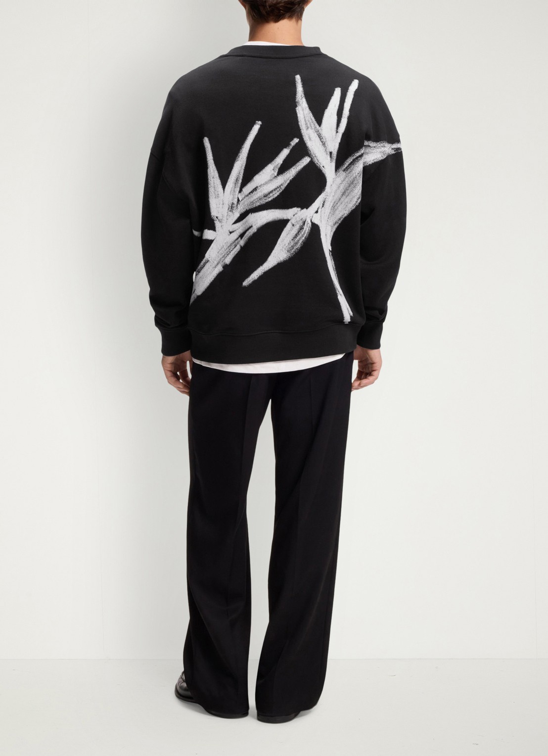 HUGO Sweater met logo - achterkant zwart