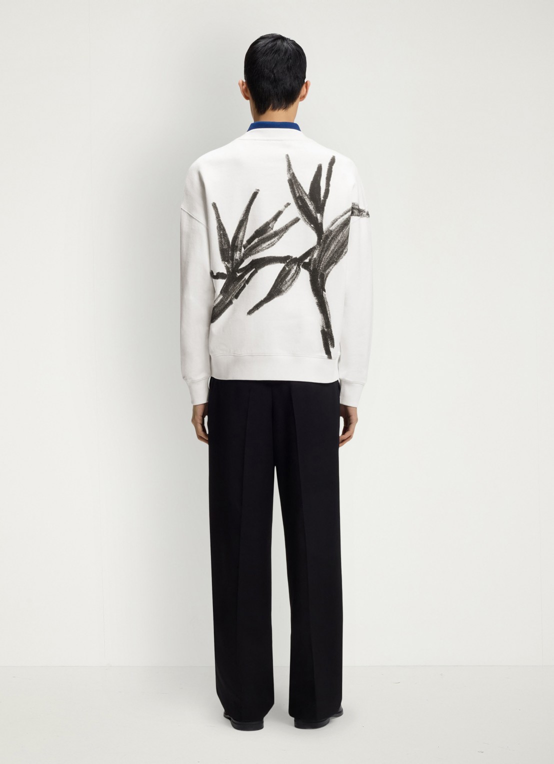 HUGO Sweater met logo - achterkant 5 creme