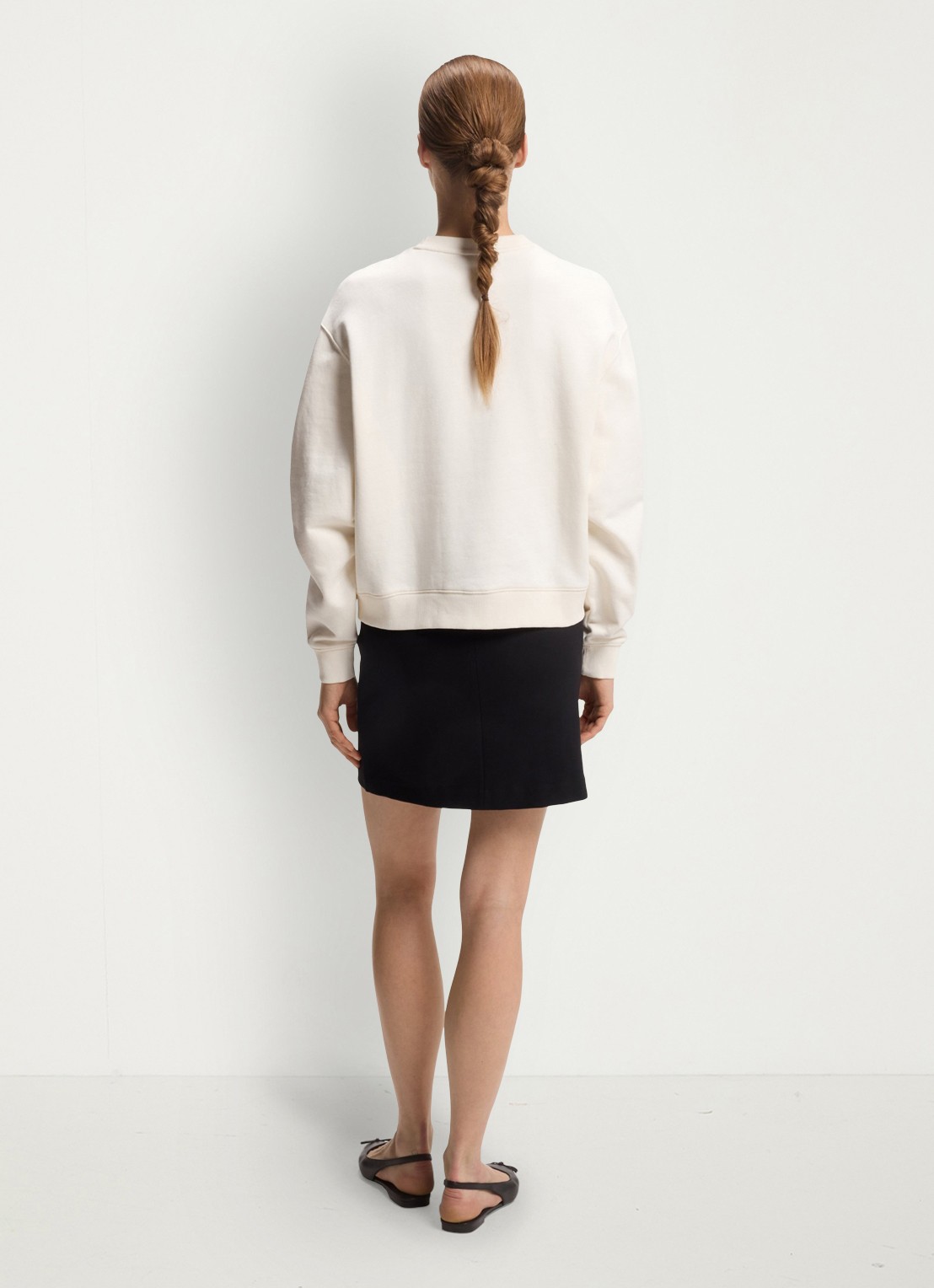 HUGO Sweater met logoborduring - achterkant 5 gebroken wit