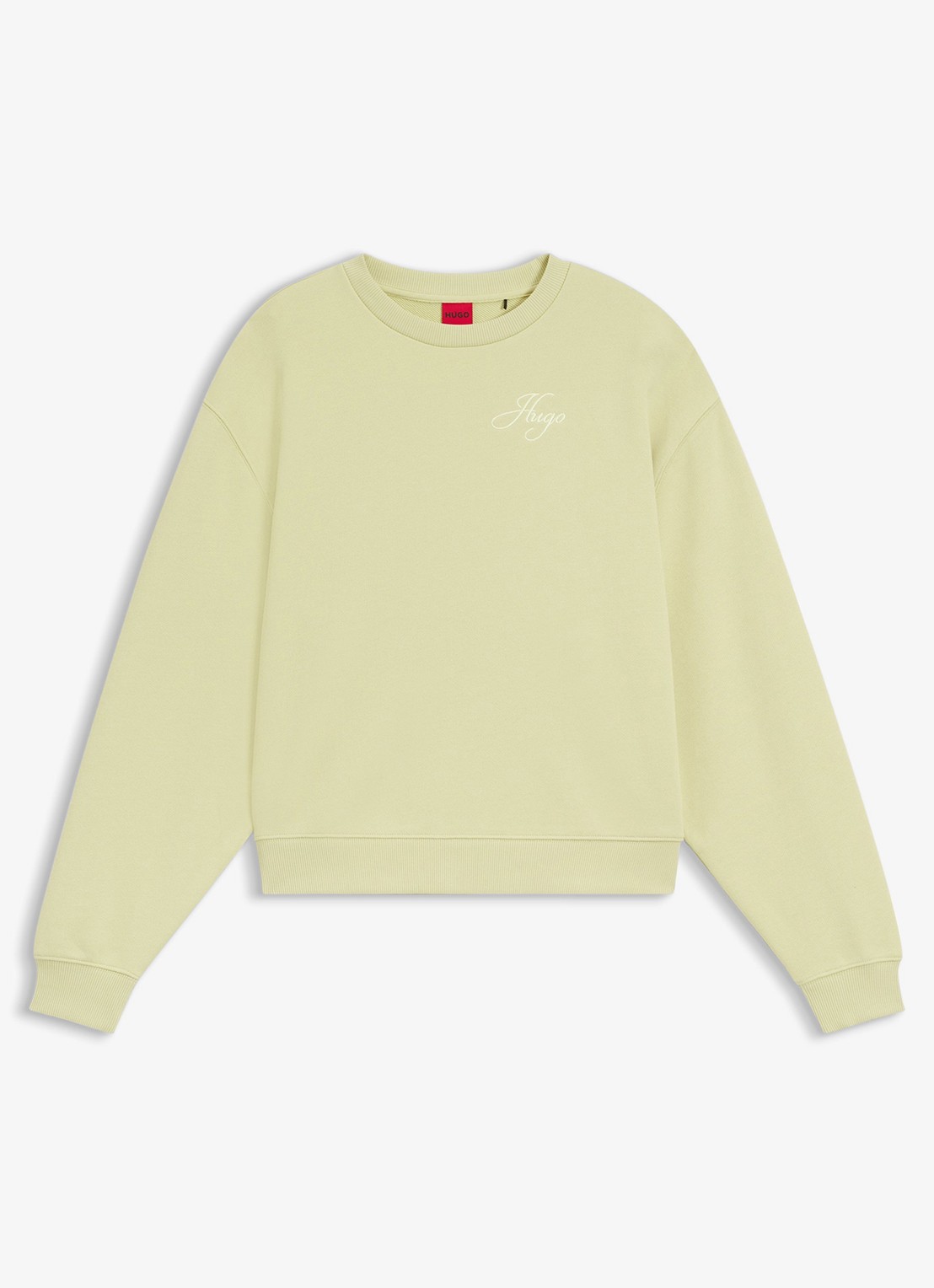 HUGO Sweater met logoborduring - voorkant 4 beige