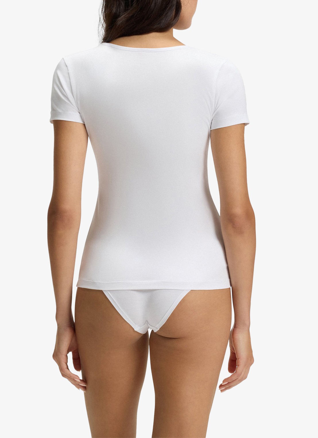 HUGO T-shirt met logo in 2-pack - achterkant wit