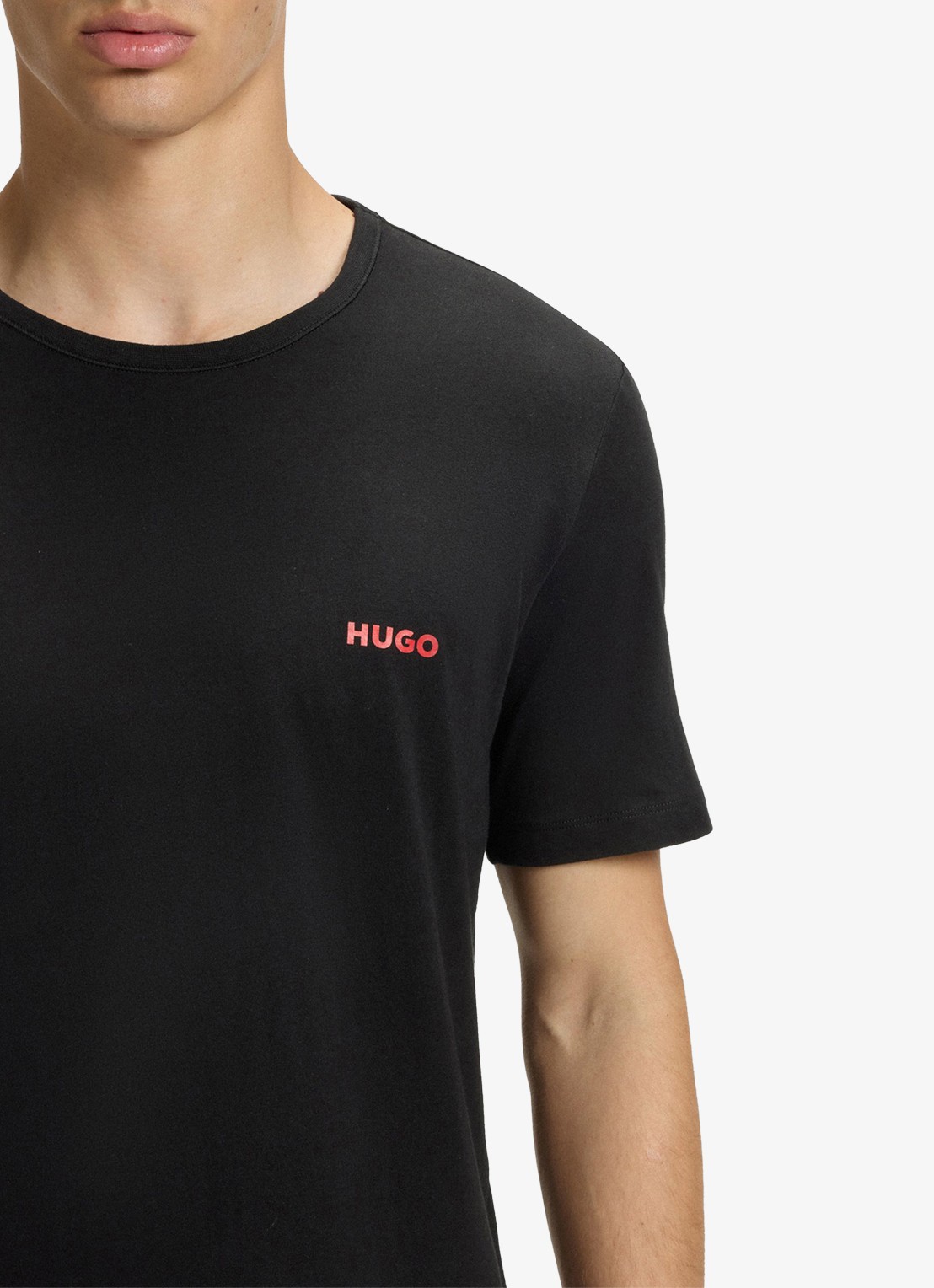 HUGO T-shirt met logo in 3-pack - detail 5 zwart