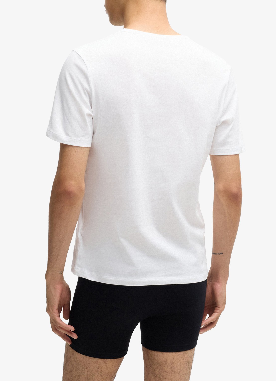 HUGO T-shirt met logo in 3-pack - achterkant 5 wit