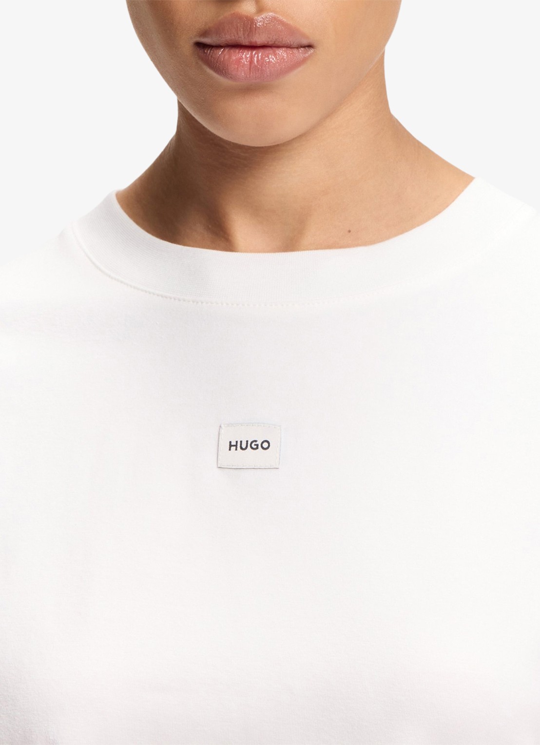 HUGO T-shirt met logo - detail 5 wit