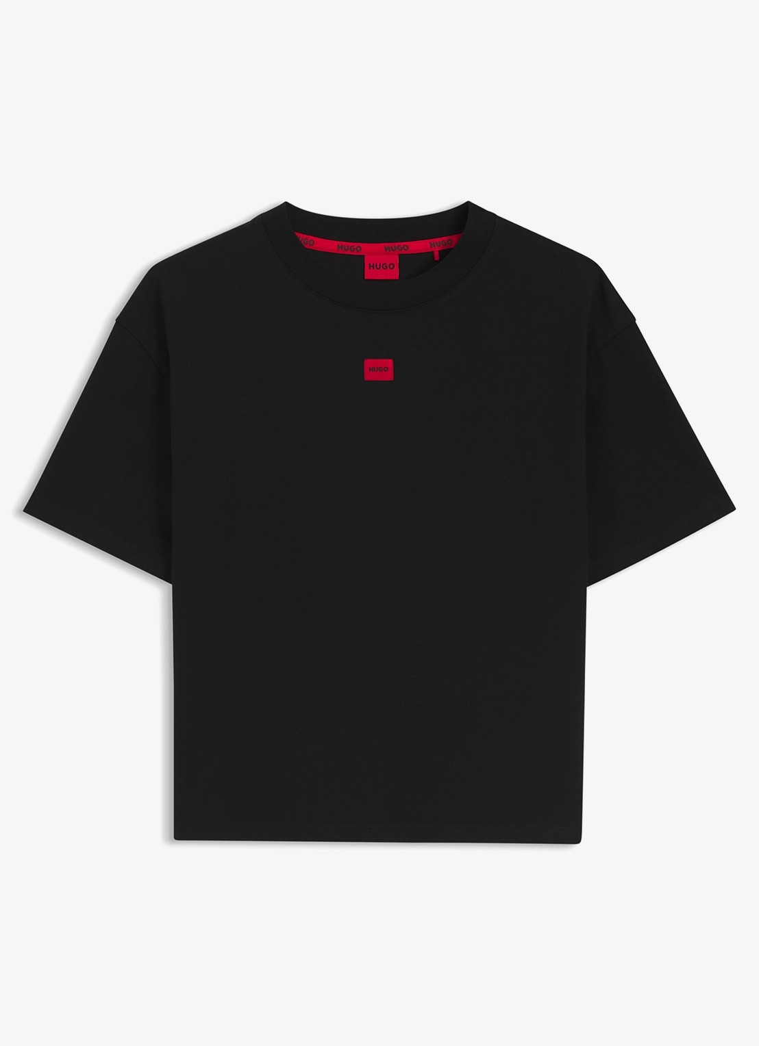 HUGO T-shirt met logo - voorkant zwart