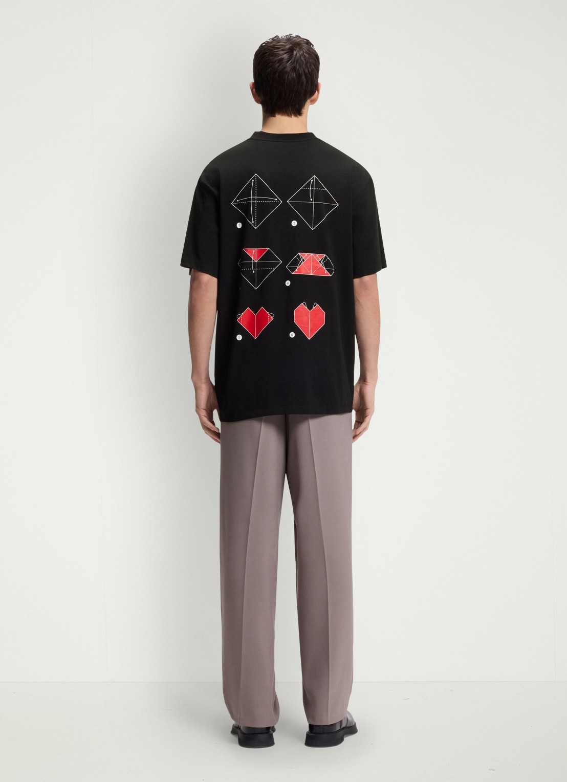 HUGO T-shirt met logo - achterkant 2 zwart