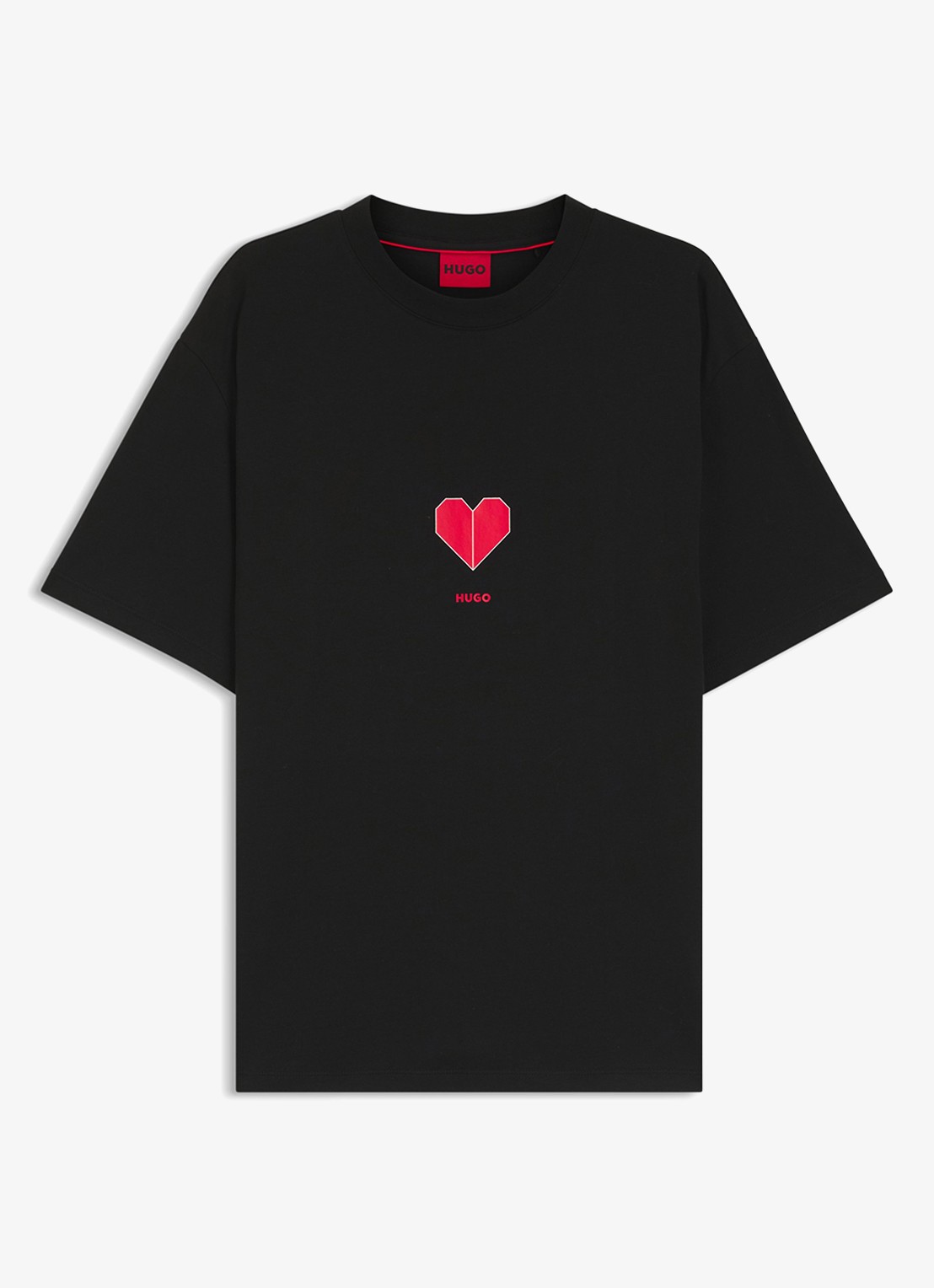 HUGO T-shirt met logo - voorkant zwart
