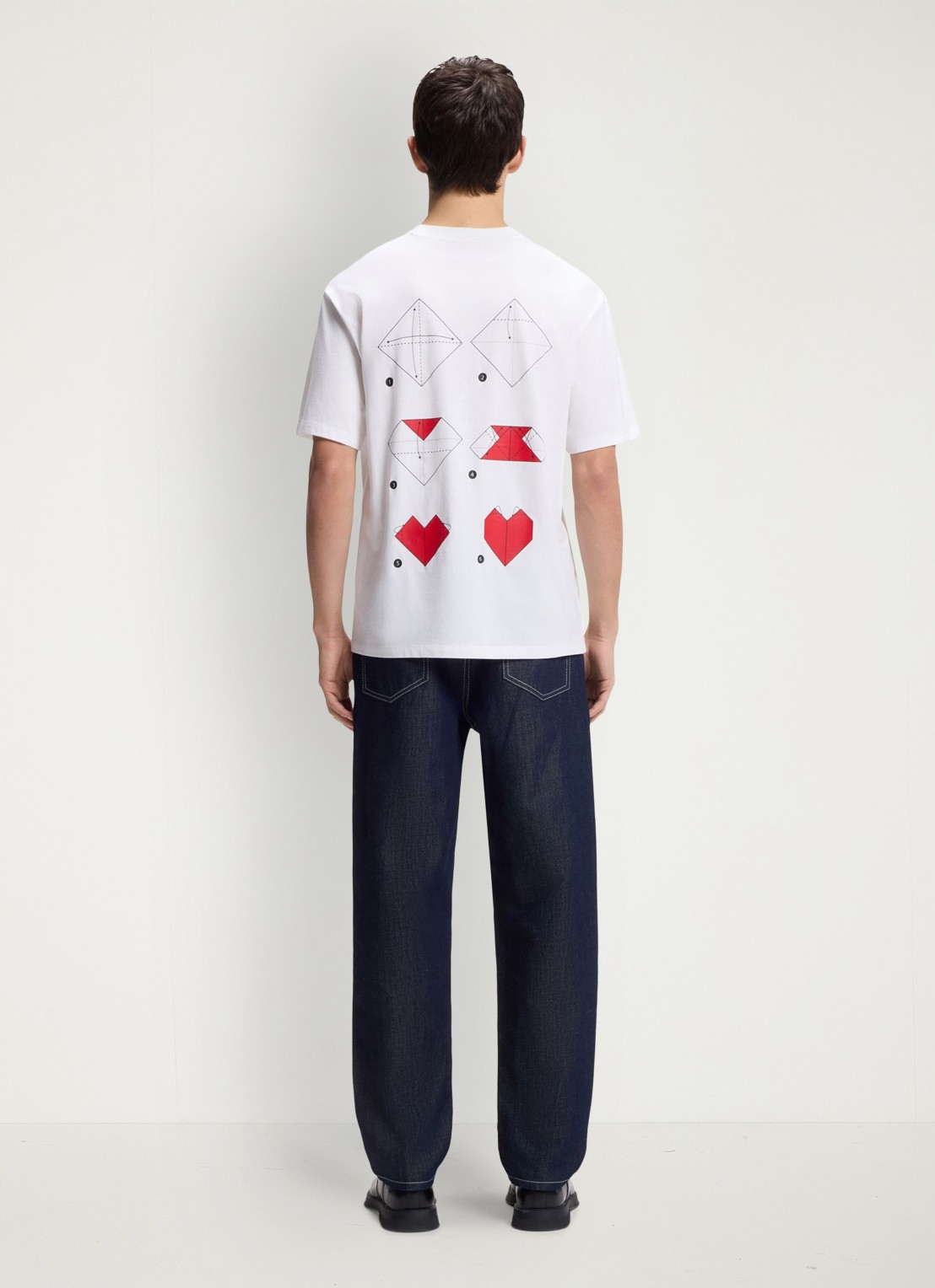 HUGO T-shirt met logo - achterkant wit