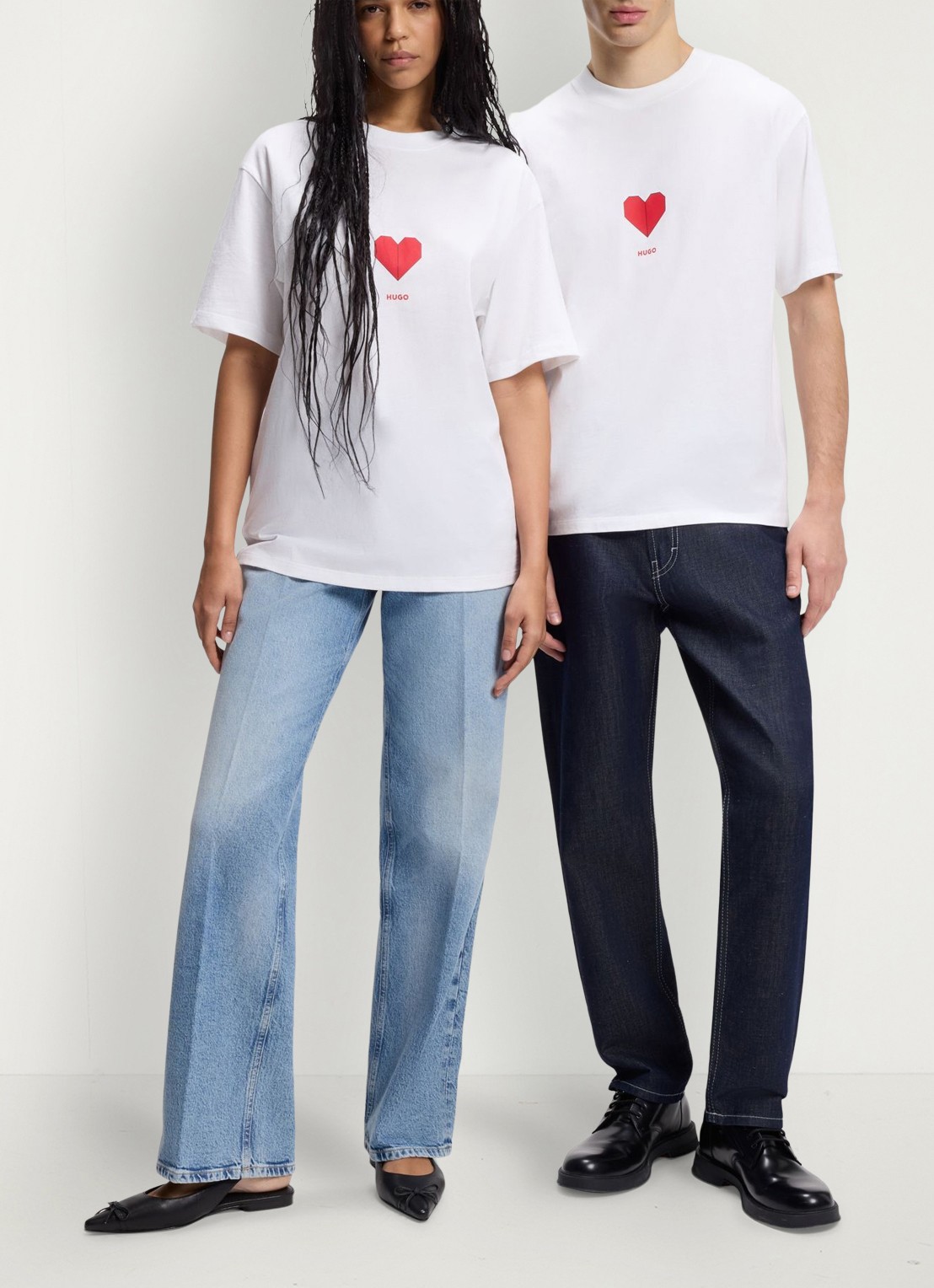 HUGO T-shirt met logo - detail 6 wit