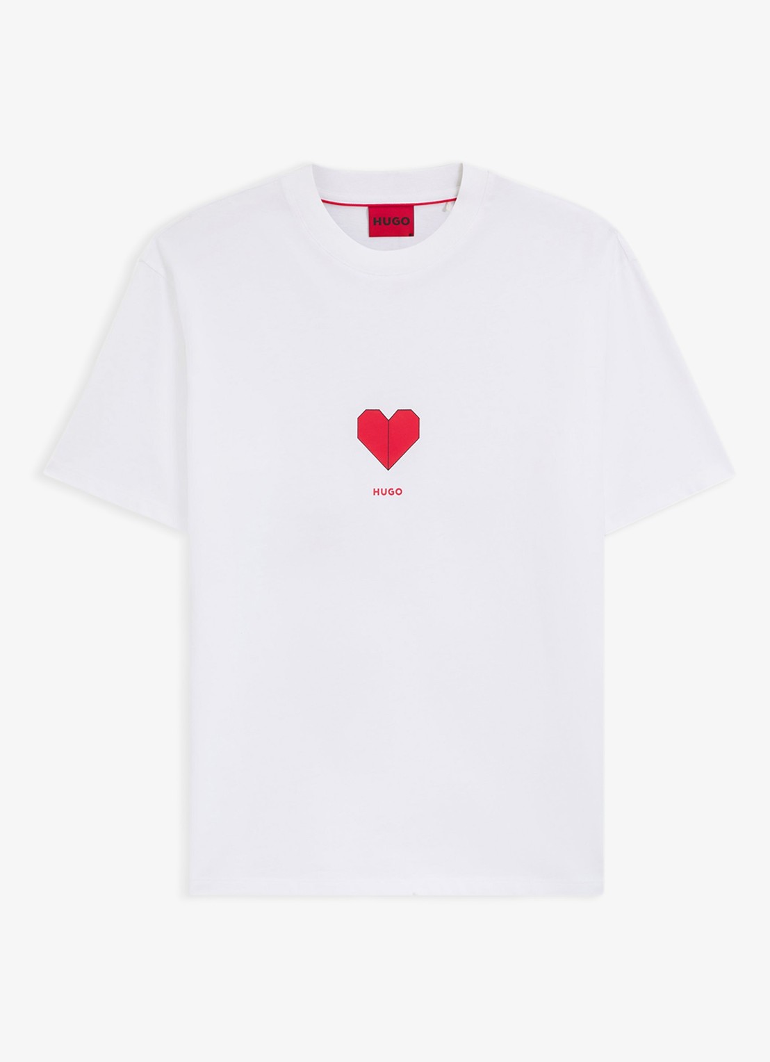 HUGO T-shirt met logo - voorkant 2 wit