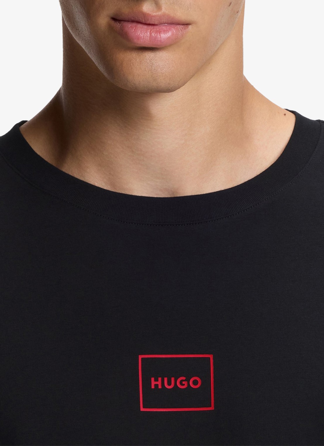 HUGO T-shirt met logoprint  - detail 5 zwart