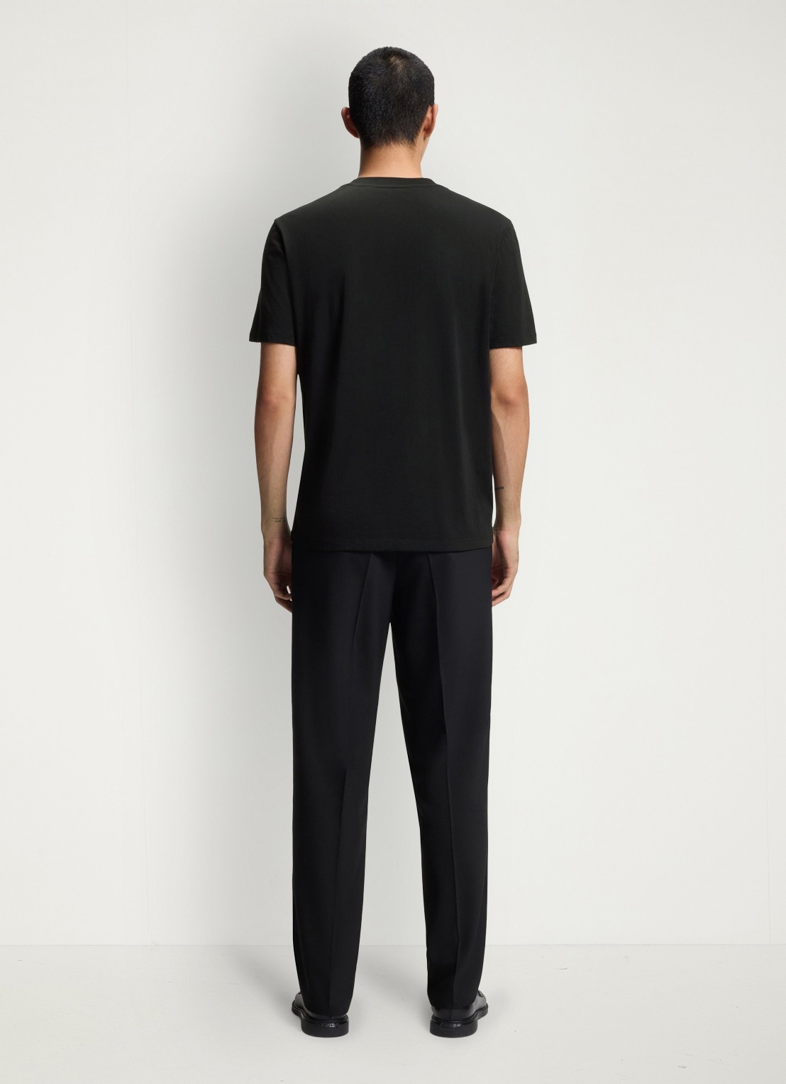 HUGO T-shirt met logoprint  - achterkant zwart