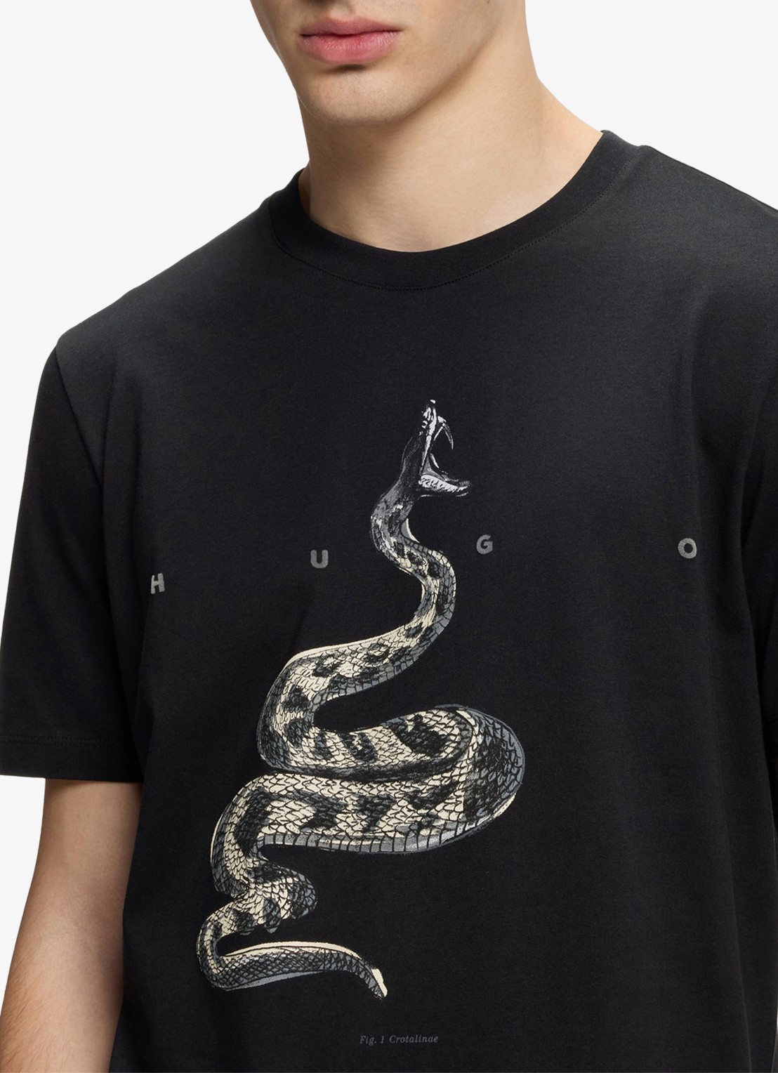 HUGO T-shirt met logoprint  - detail 5 zwart
