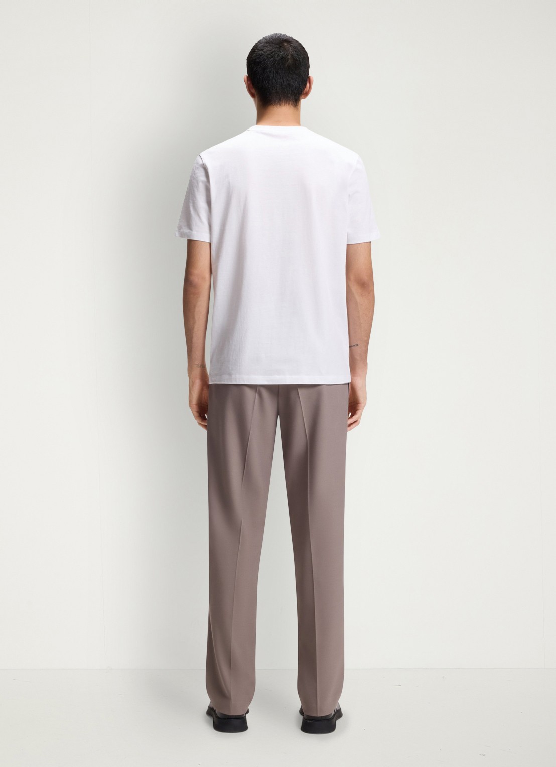 HUGO T-shirt met logoprint  - achterkant wit