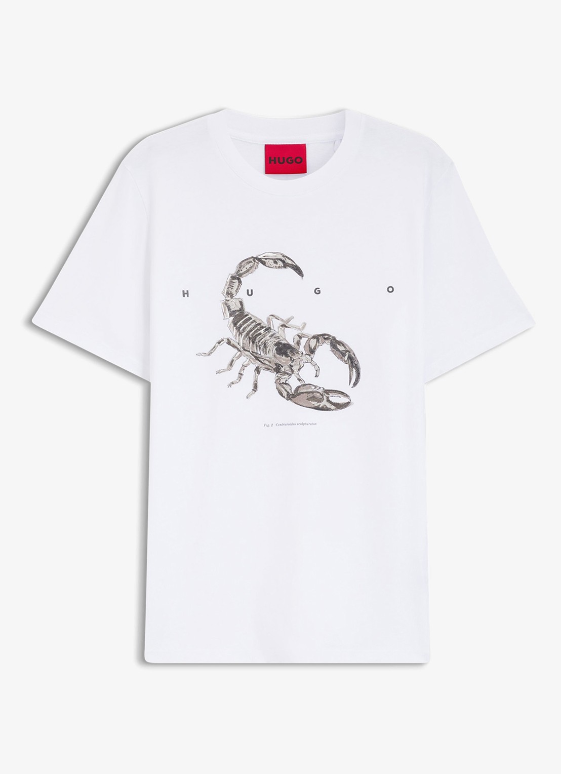 HUGO T-shirt met logoprint  - voorkant 2 wit