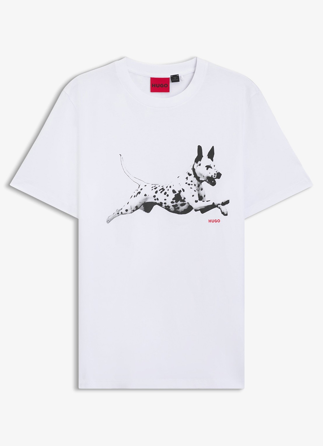HUGO T-shirt met logoprint - voorkant 2 wit