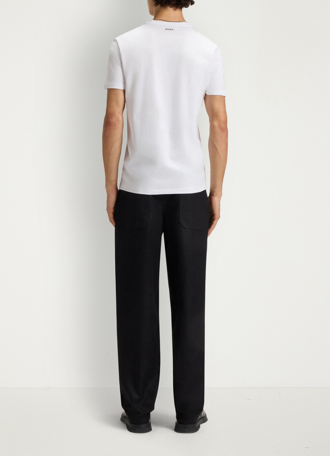 HUGO T-shirt met ronde hals in 2-pack - achterkant wit