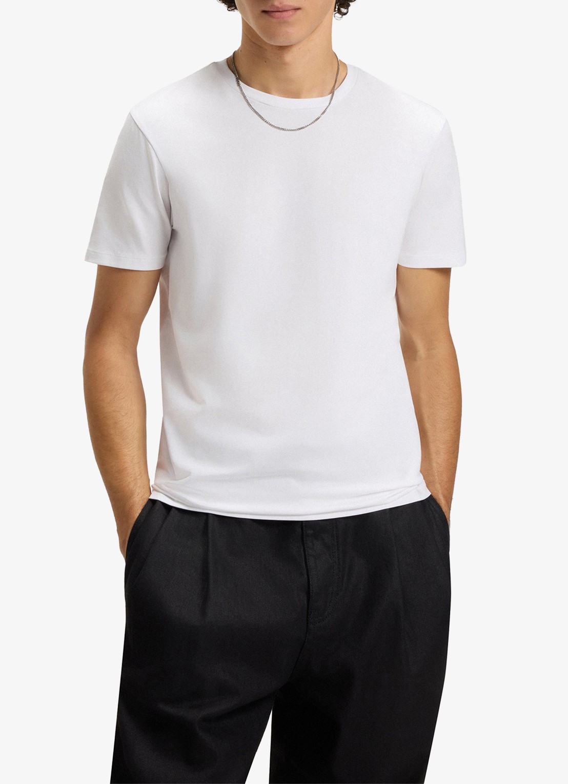 HUGO T-shirt met ronde hals in 2-pack - detail 4 wit