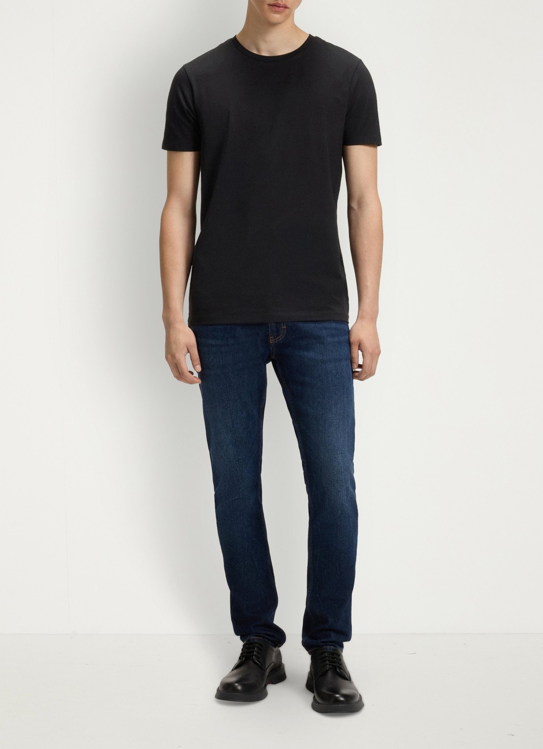 HUGO T-shirt met ronde hals in 2-pack - voorkant 2 zwart
