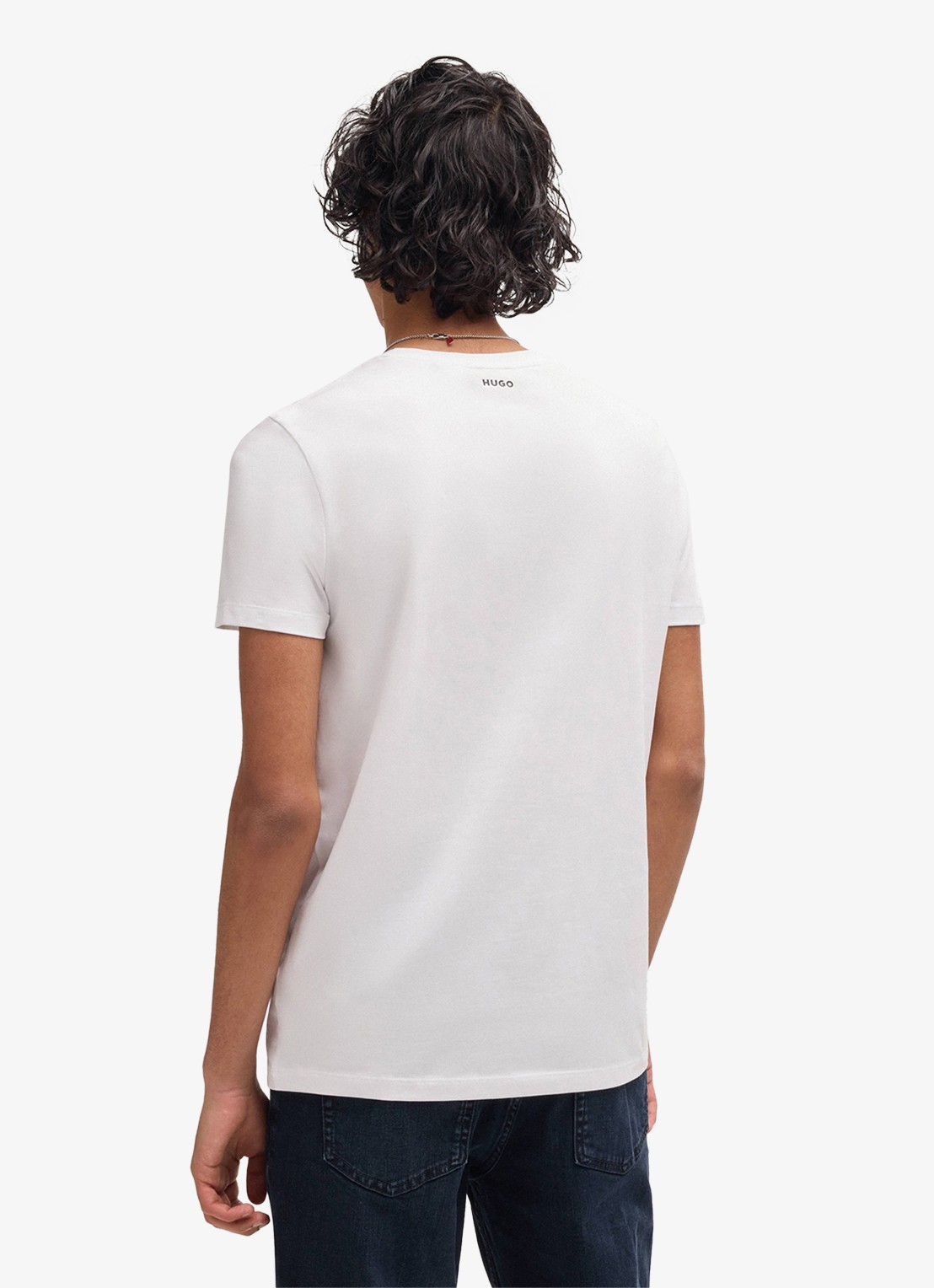 HUGO T-shirt met ronde hals in 2-pack - achterkant 5 diepzwart