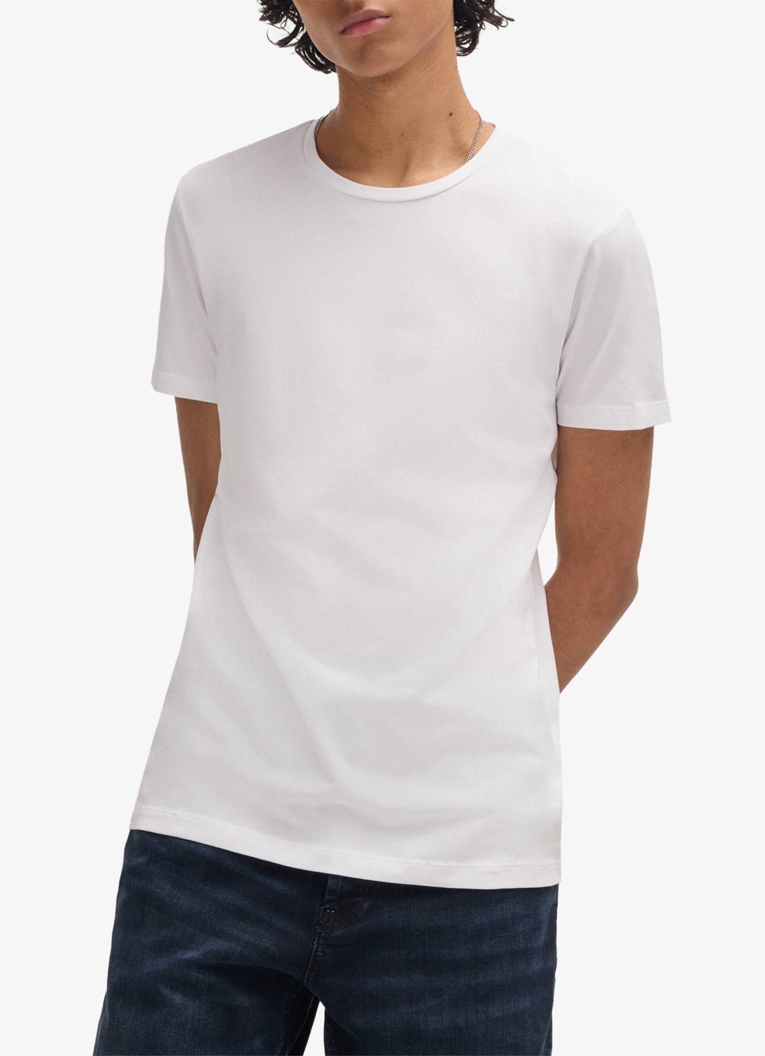 HUGO T-shirt met ronde hals in 2-pack - detail diepzwart
