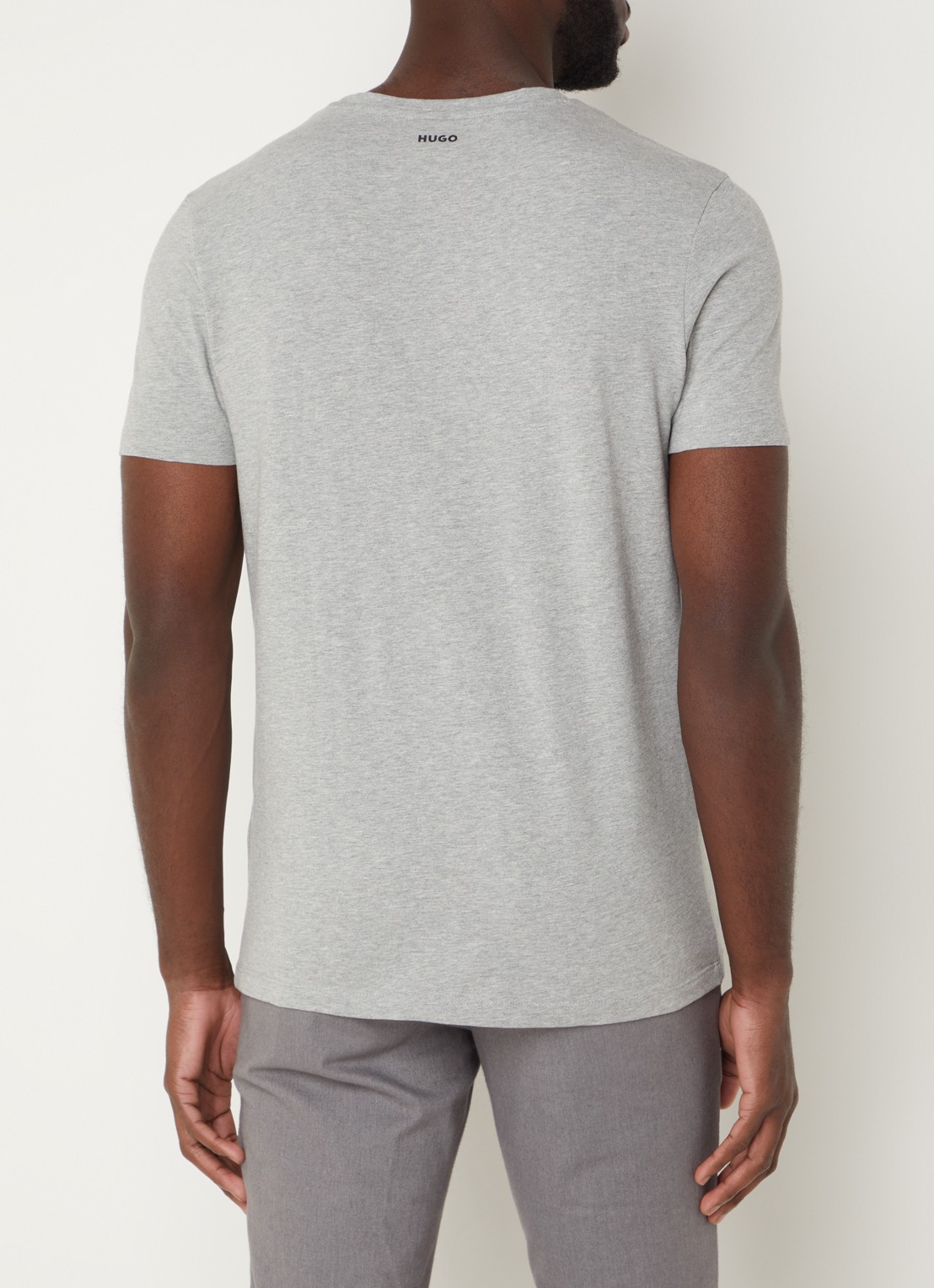HUGO T-shirt met ronde hals in 2-pack - achterkant grijs