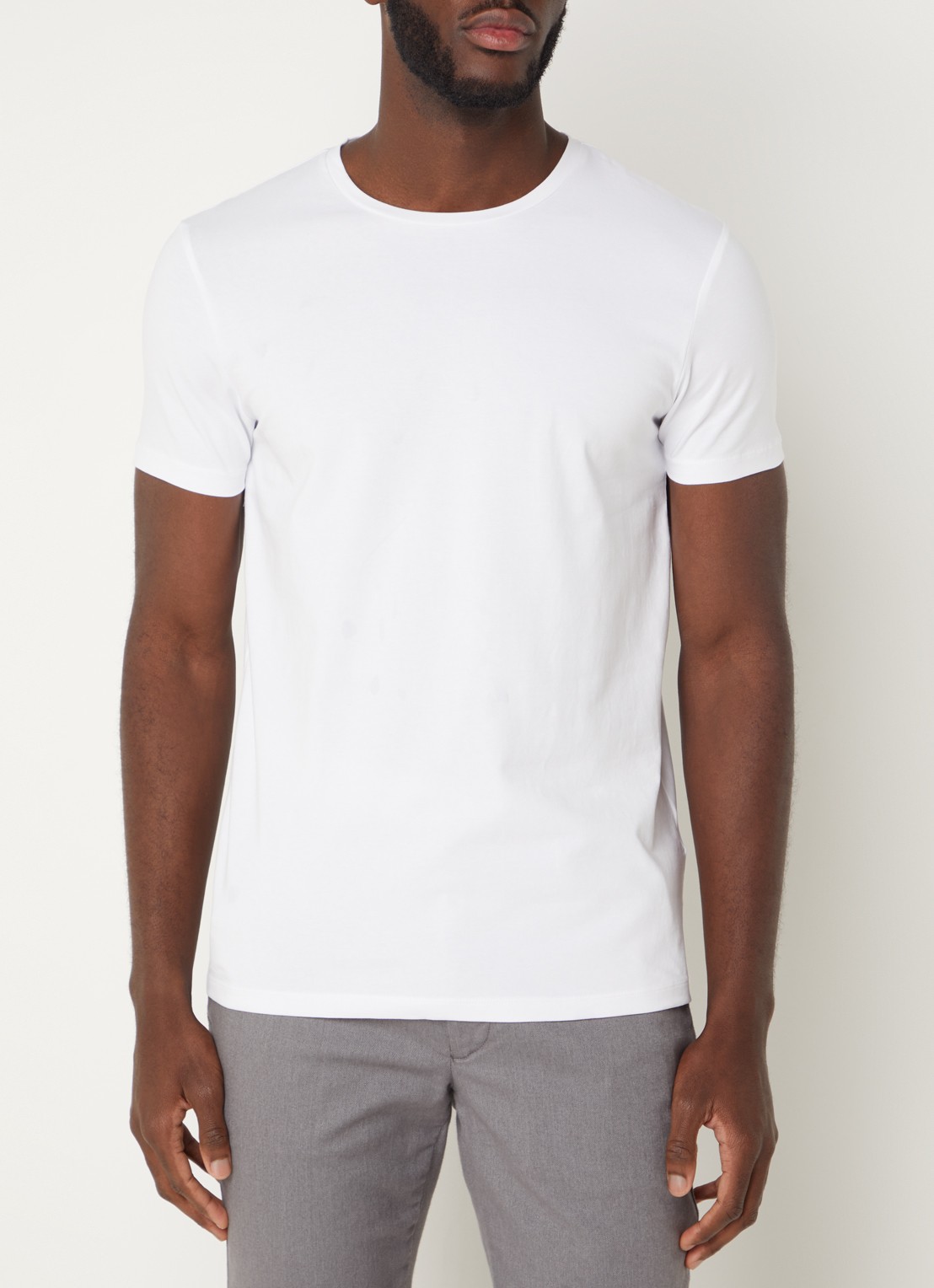 HUGO T-shirt met ronde hals in 2-pack - detail 3 grijs
