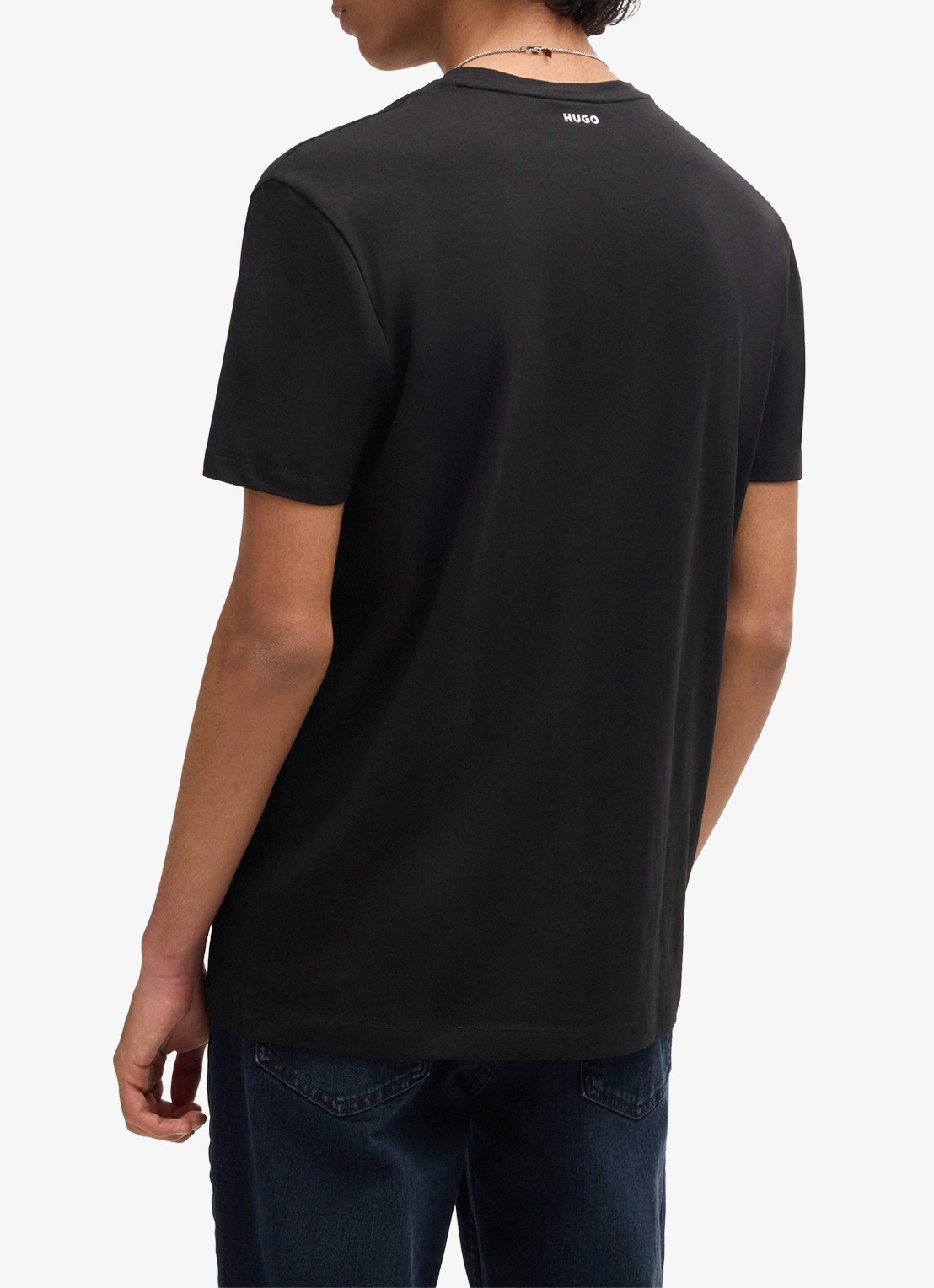 HUGO T-shirt met V-hals in 2-pack - achterkant zwart