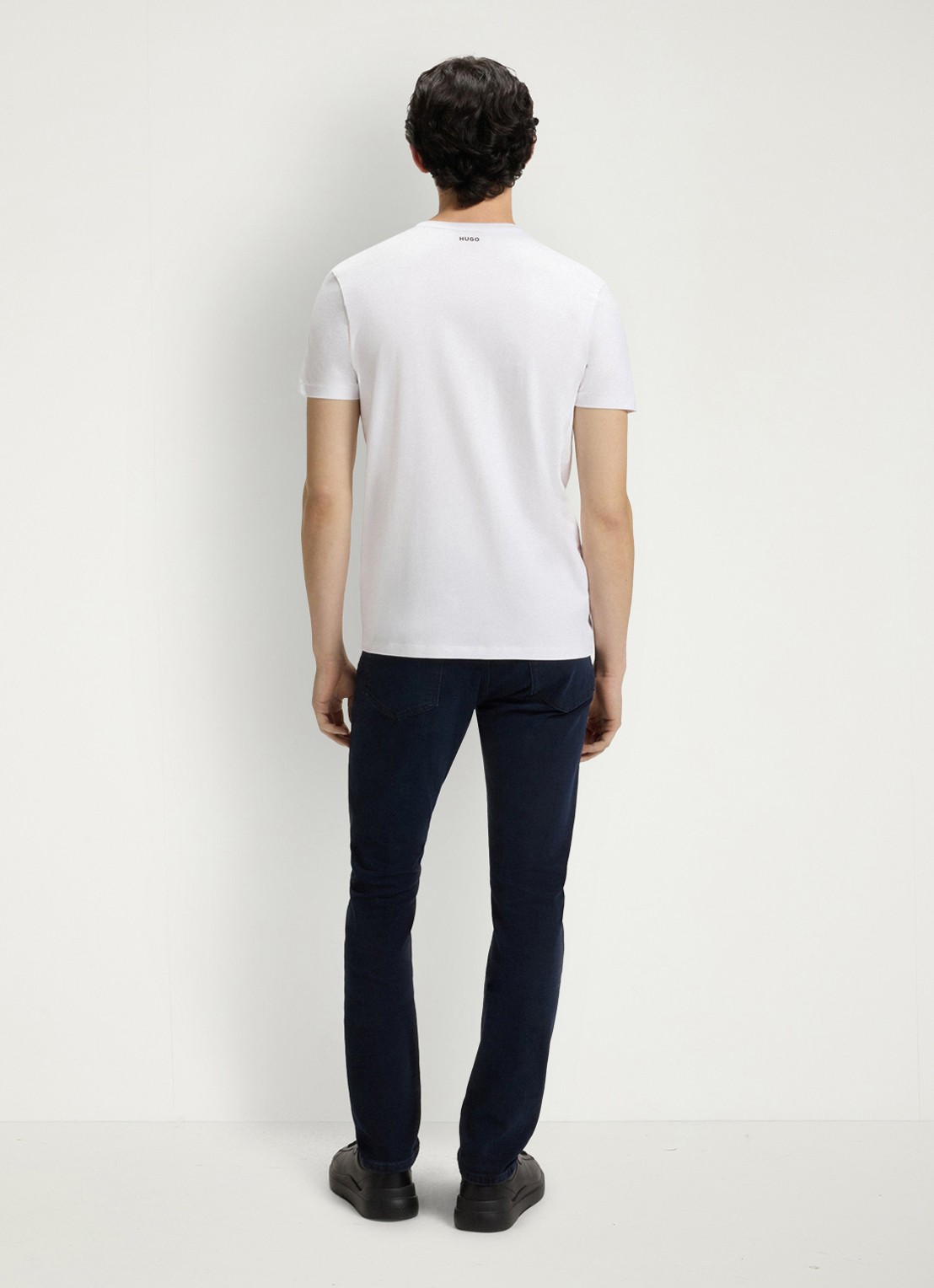 HUGO T-shirt met V-hals in 2-pack - achterkant 5 wit