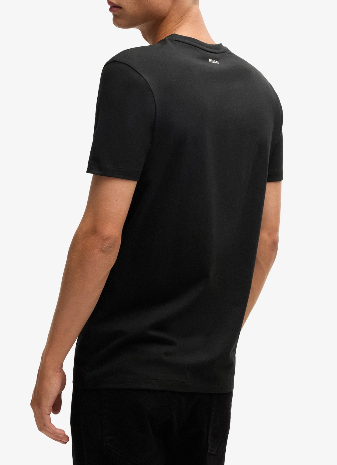 HUGO T-shirt met V-hals in 2-pack - achterkant 3 diepzwart