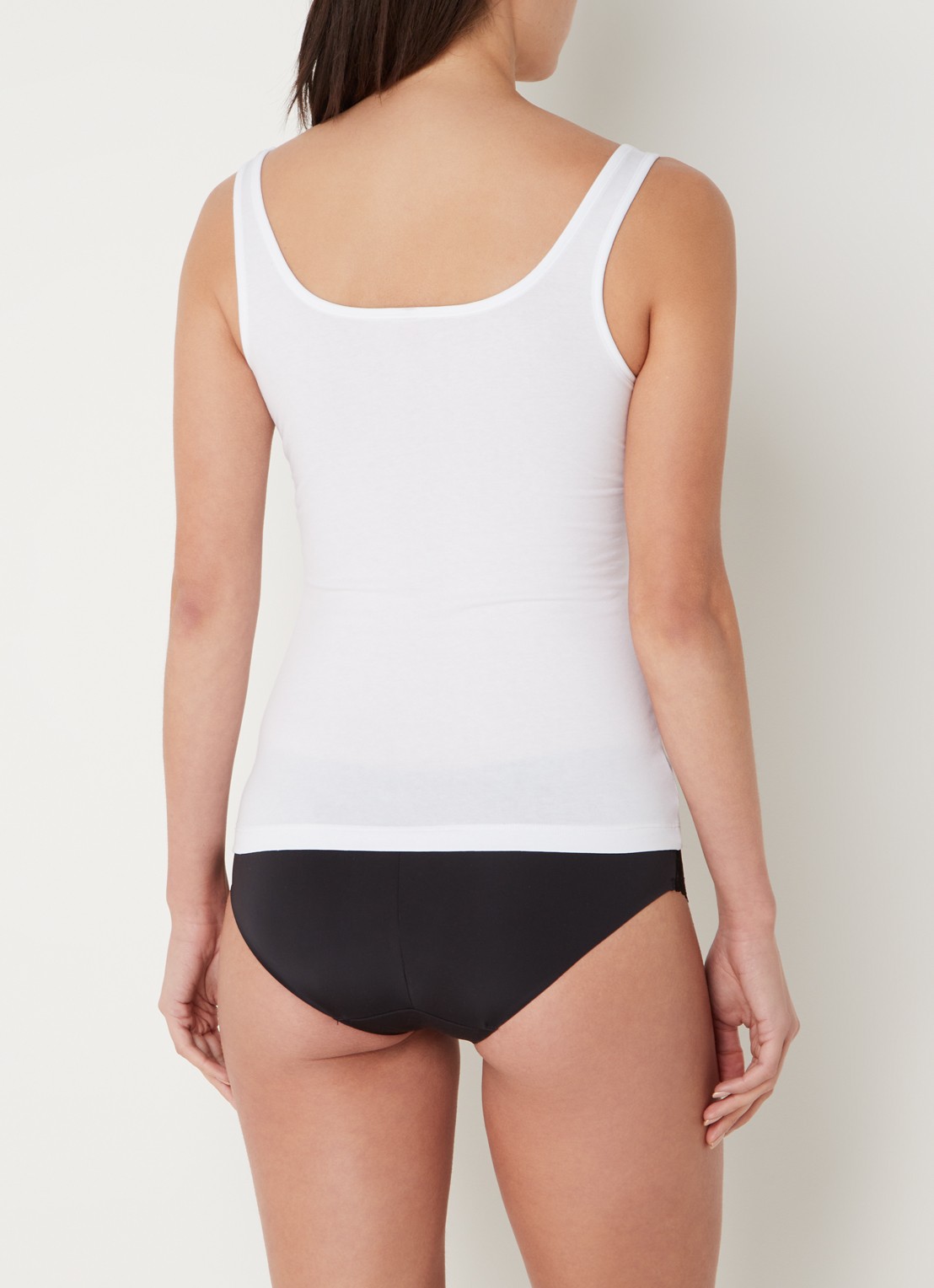 HUGO Tanktop met logo in 2-pack - achterkant wit