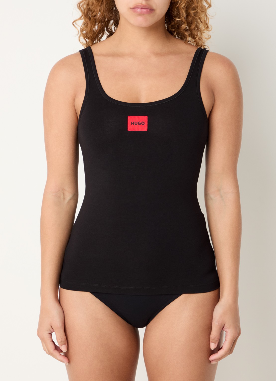HUGO Tanktop met logo - detail 5 zwart