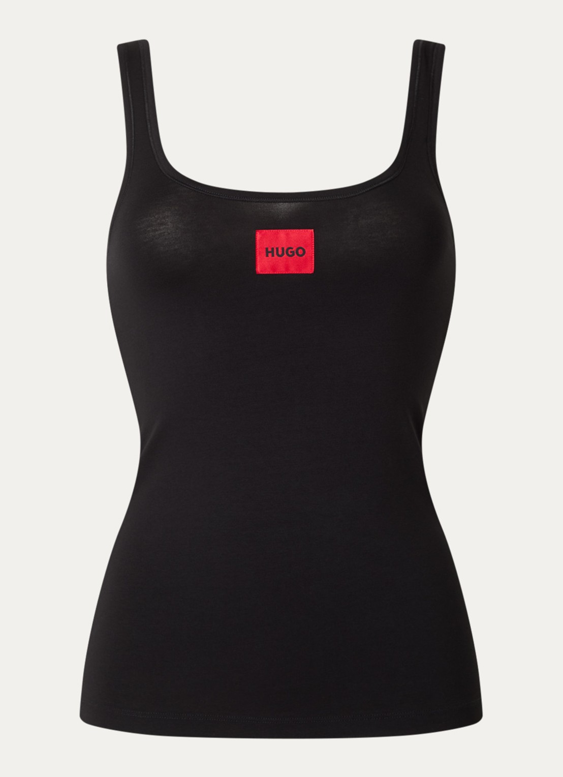 HUGO Tanktop met logo - voorkant 3 zwart