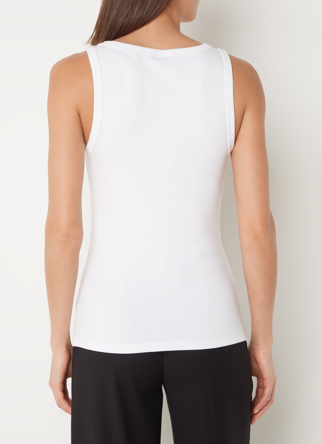 HUGO Tanktop met ribstructuur - achterkant 2 white-100 / wit
