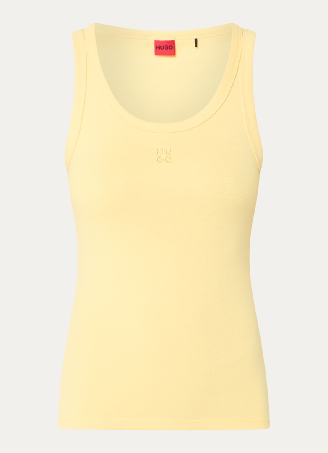 HUGO Tanktop met ribstructuur - voorkant 2 medium yellow-723 / geel