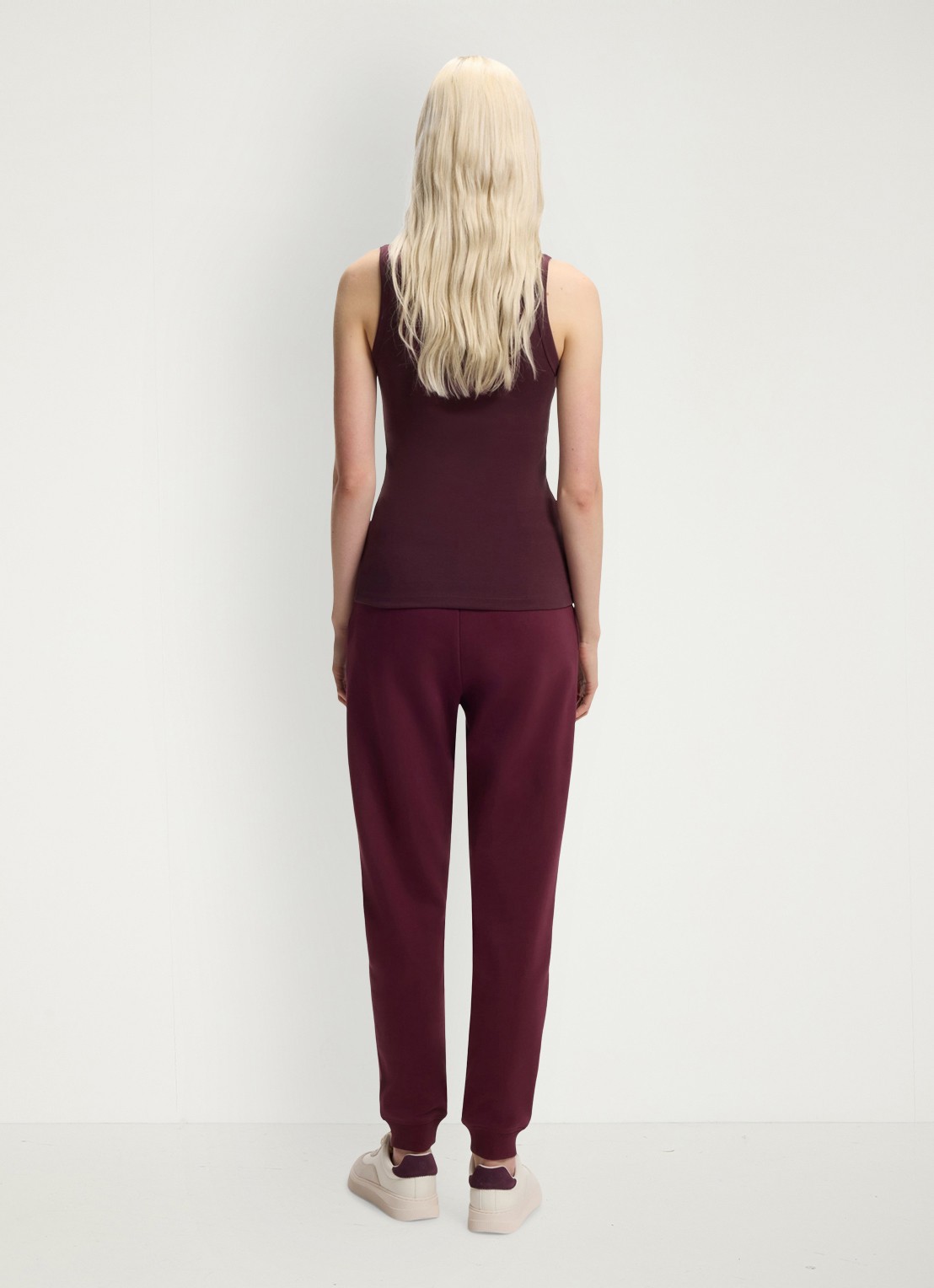 HUGO Tanktop met ribstructuur - achterkant 3 dark purple-506 / paars