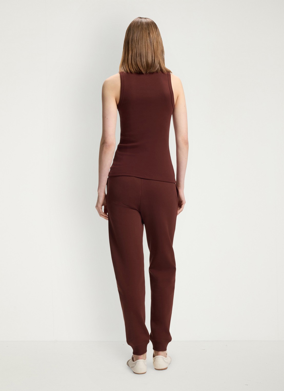 HUGO Tanktop met ribstructuur - achterkant 3 brown overflow-904 / bruin