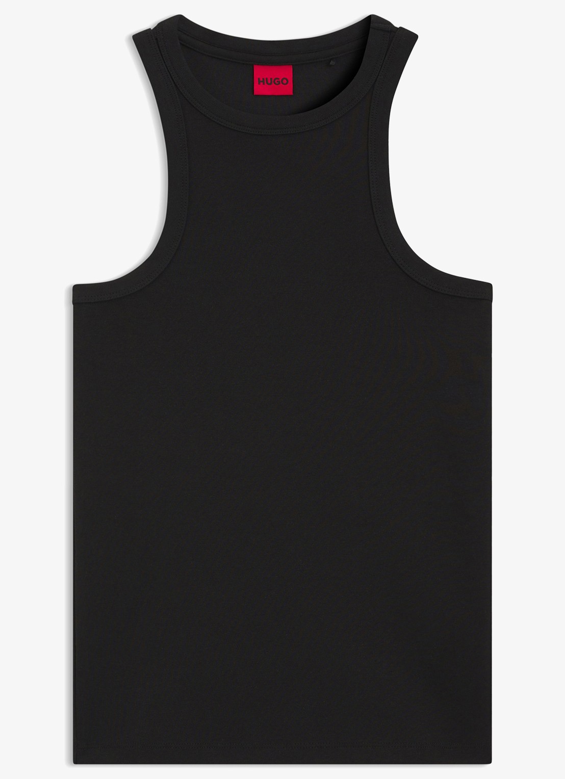 HUGO Tanktop met stretch - voorkant zwart