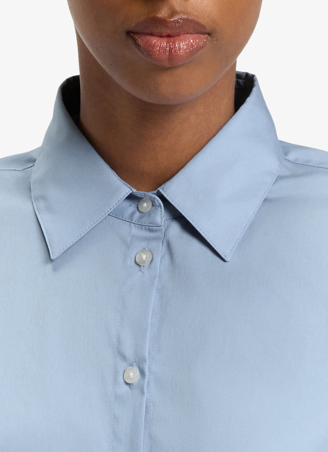 HUGO The Fitted Shirt blouse met stretch - detail 4 lichtblauw